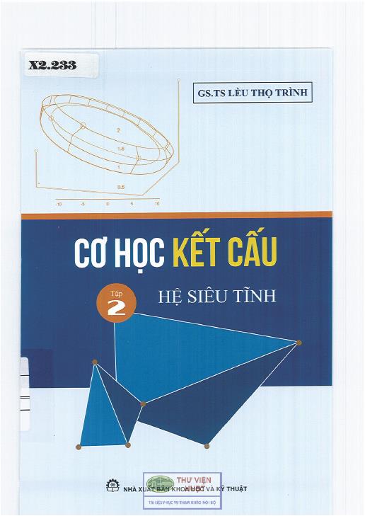 Cơ học kết cấu tập 2
Hệ siêu tĩnh